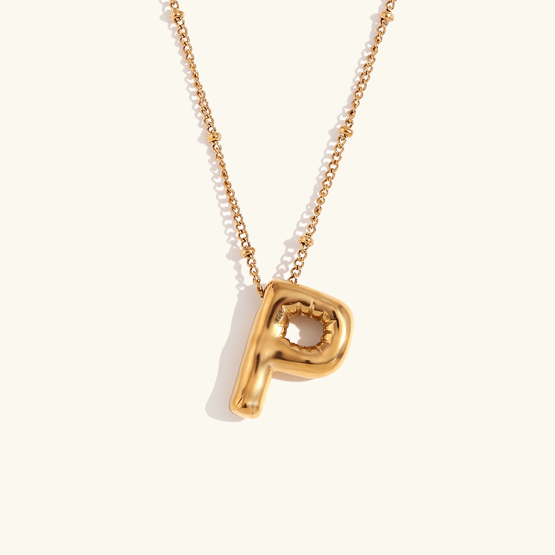 Gold Initial Necklace | Hypoallergenic 18k Gold-Plated Pendant 26