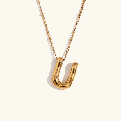 Gold Initial Necklace | Hypoallergenic 18k Gold-Plated Pendant 27
