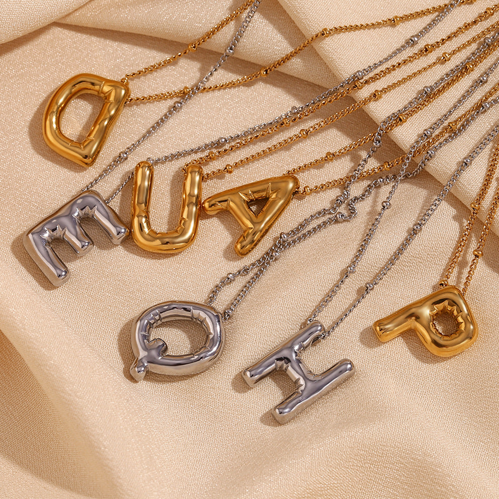 Gold Initial Necklace | Hypoallergenic 18k Gold-Plated Pendant 3