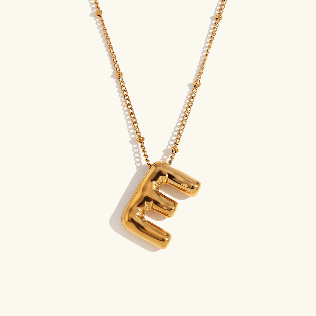 Gold Initial Necklace | Hypoallergenic 18k Gold-Plated Pendant 31