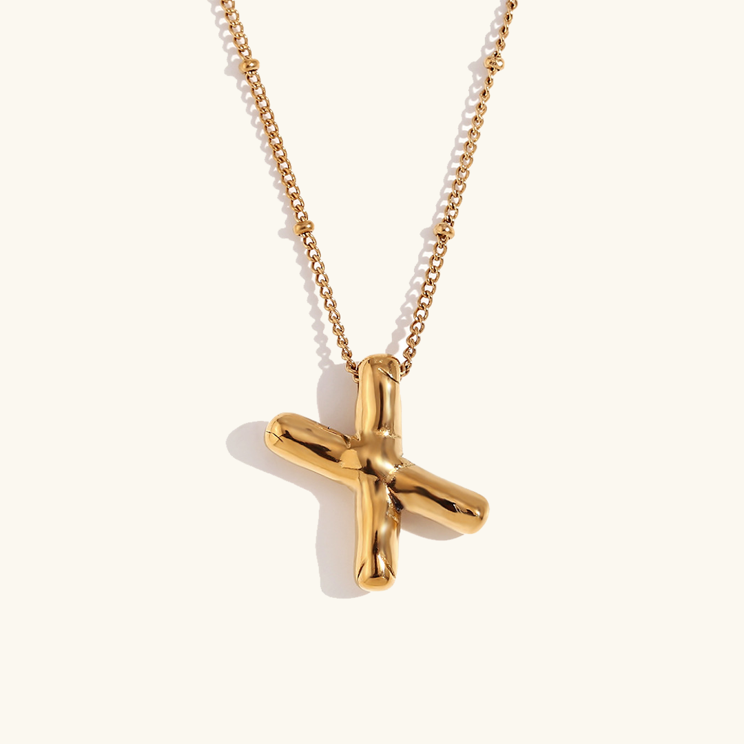 Gold Initial Necklace | Hypoallergenic 18k Gold-Plated Pendant 33