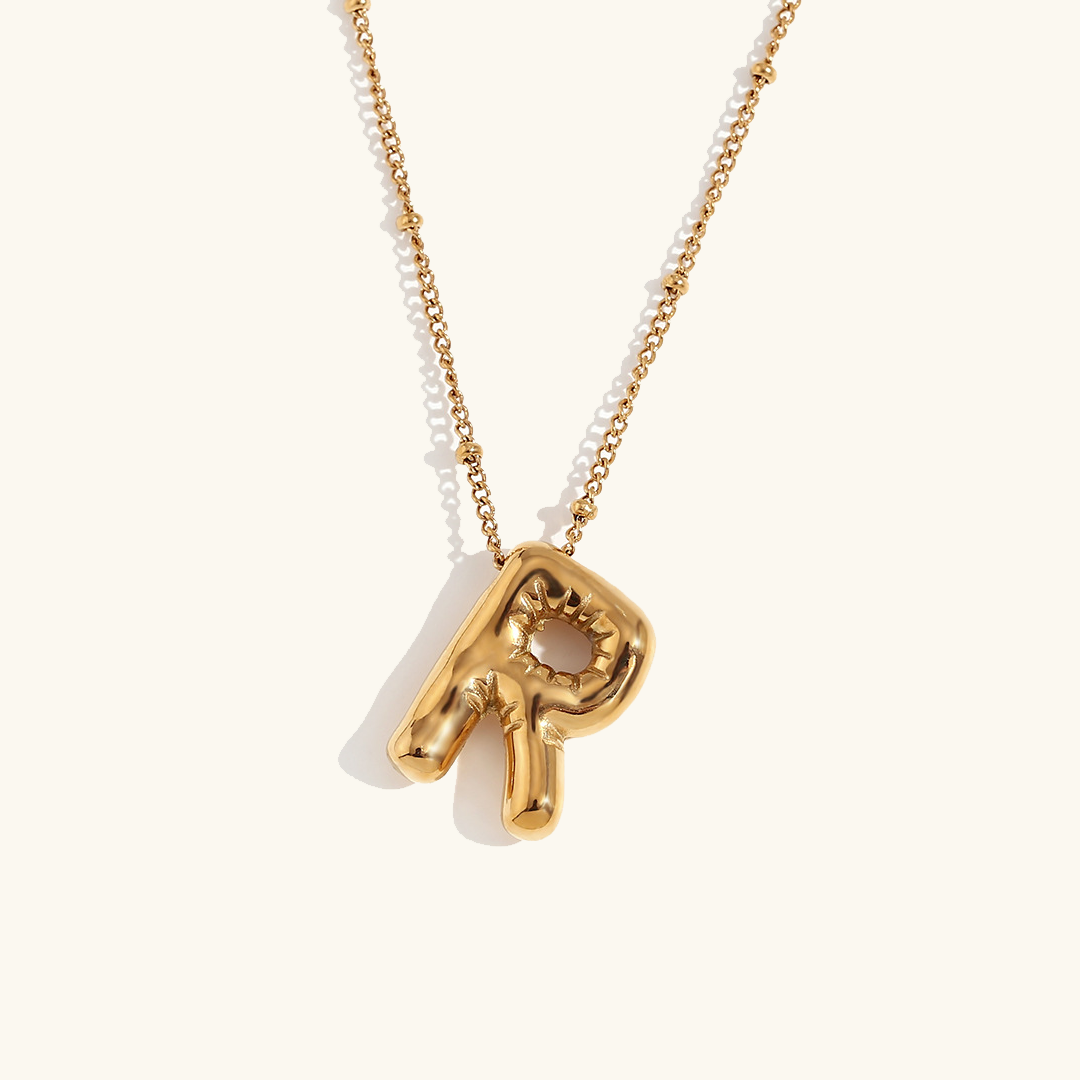 Gold Initial Necklace | Hypoallergenic 18k Gold-Plated Pendant 36