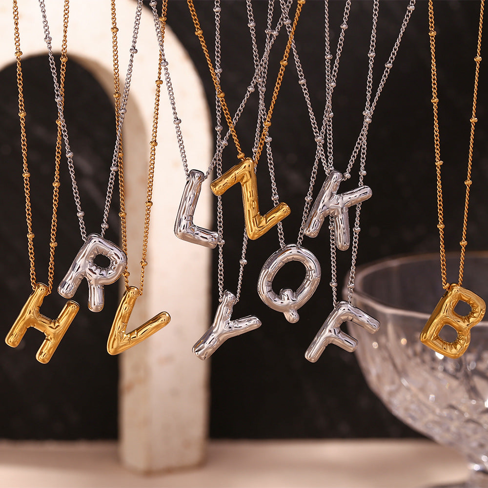Gold Initial Necklace | Hypoallergenic 18k Gold-Plated Pendant 4