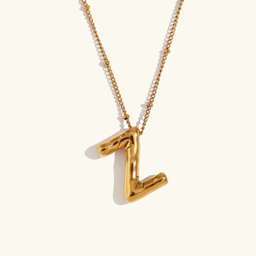 Gold Initial Necklace | Hypoallergenic 18k Gold-Plated Pendant 41