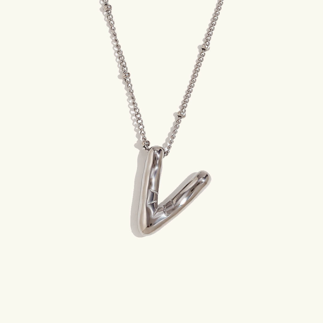 Gold Initial Necklace | Hypoallergenic 18k Gold-Plated Pendant 46