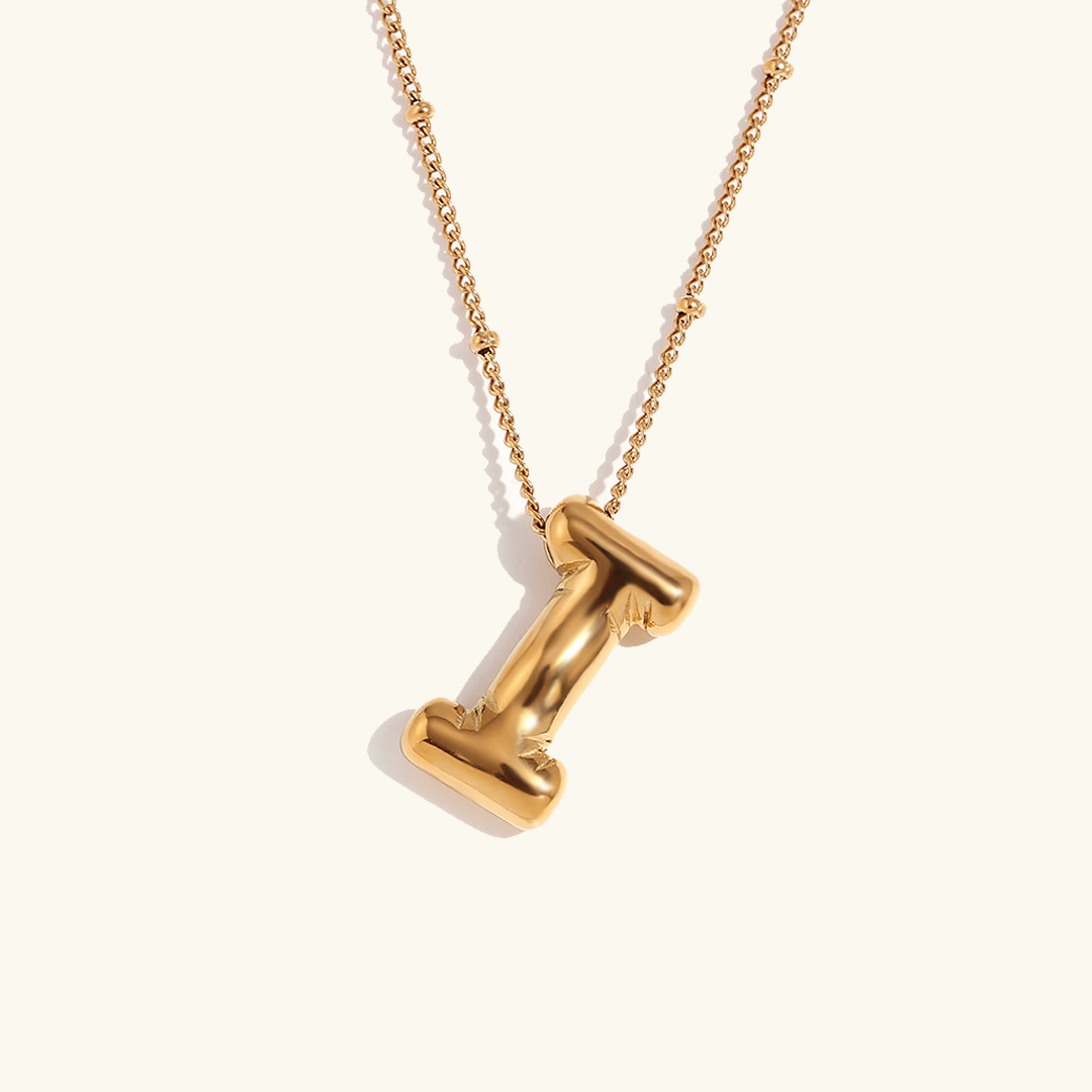 Gold Initial Necklace | Hypoallergenic 18k Gold-Plated Pendant 47
