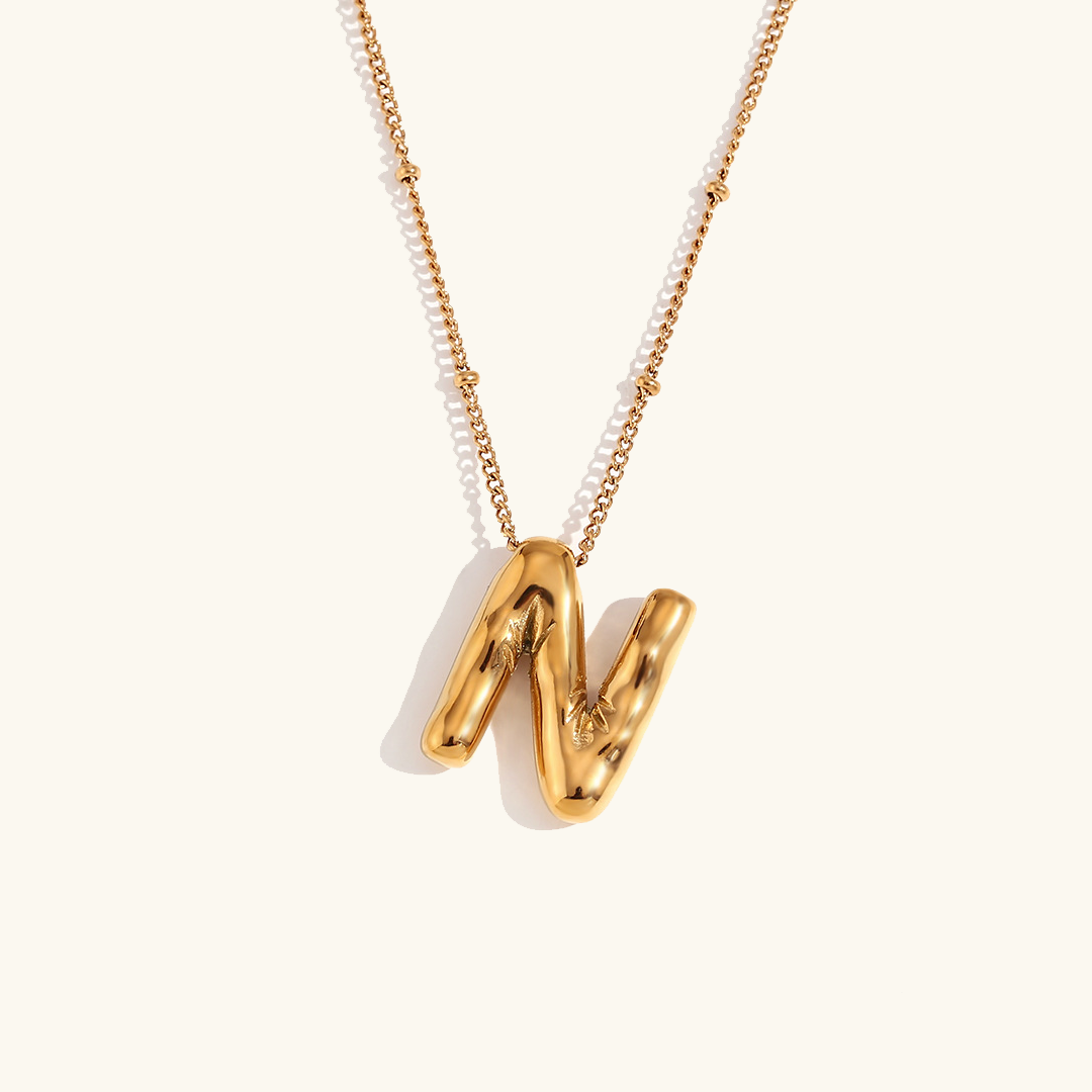 Gold Initial Necklace | Hypoallergenic 18k Gold-Plated Pendant 48
