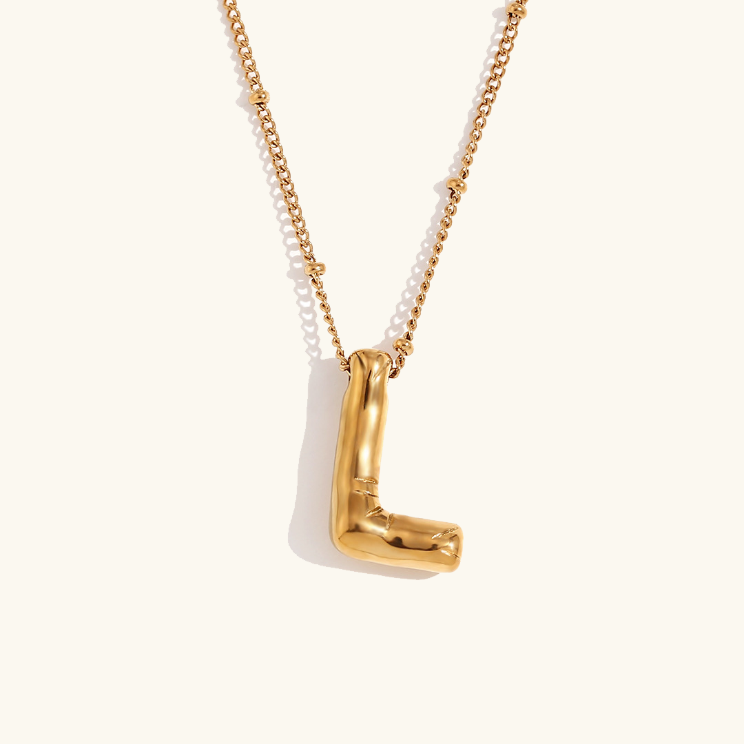 Gold Initial Necklace | Hypoallergenic 18k Gold-Plated Pendant 51
