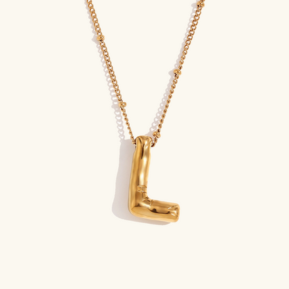 Gold Initial Necklace | Hypoallergenic 18k Gold-Plated Pendant 51