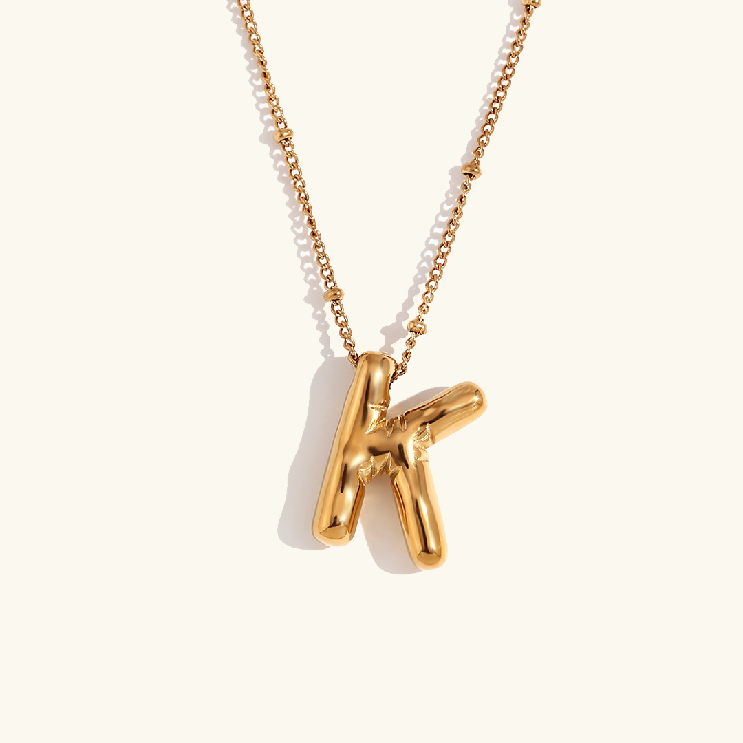 Gold Initial Necklace | Hypoallergenic 18k Gold-Plated Pendant 52