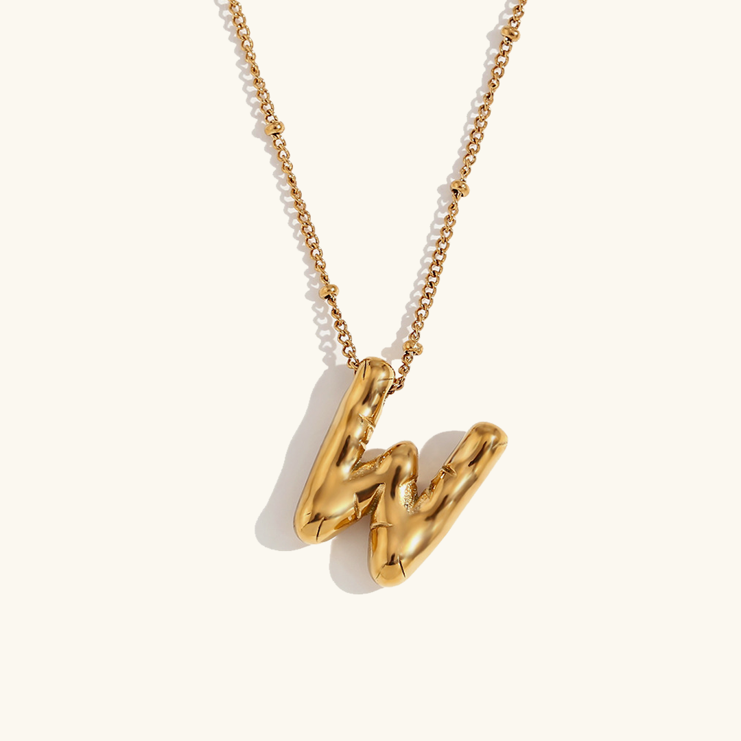 Gold Initial Necklace | Hypoallergenic 18k Gold-Plated Pendant 53