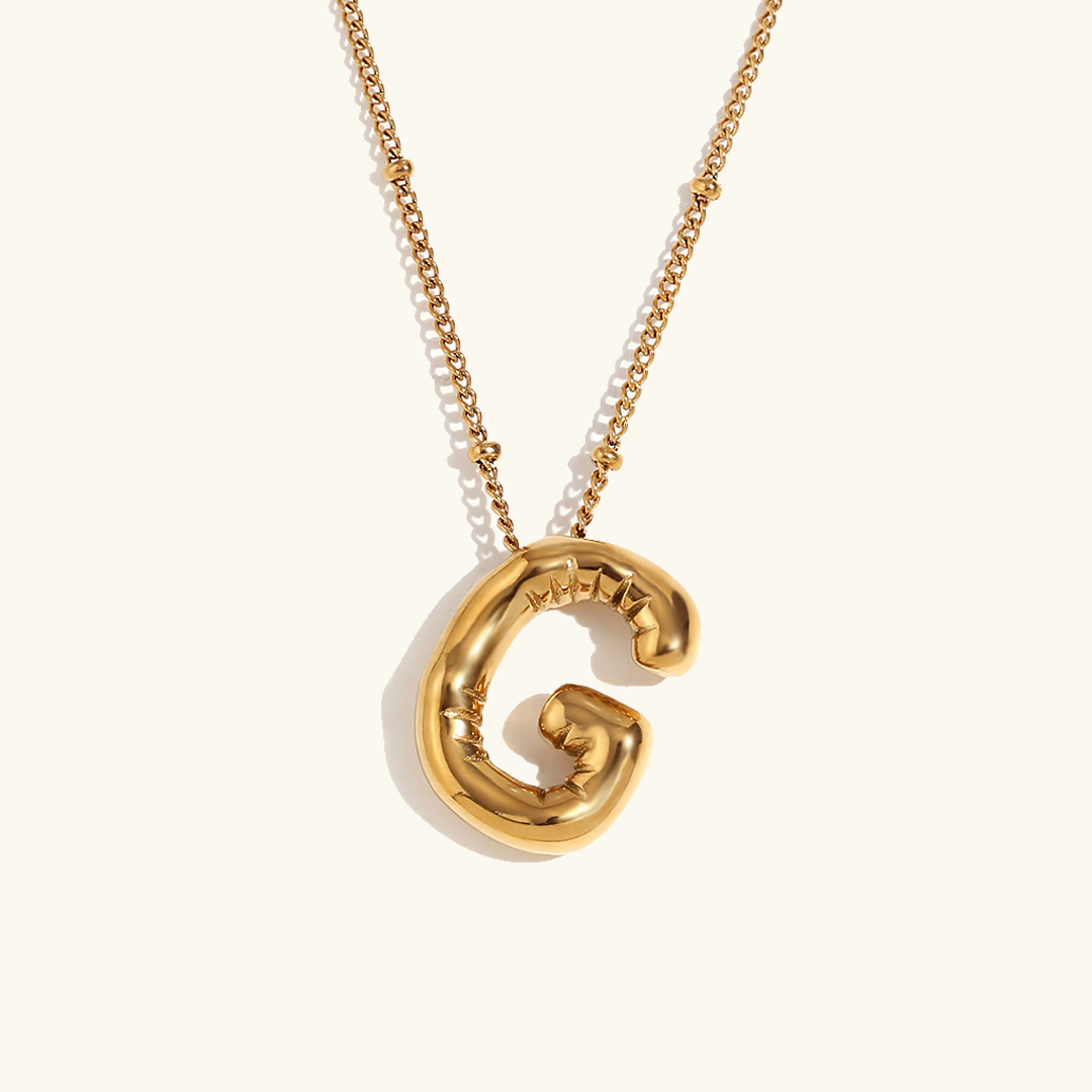 Gold Initial Necklace | Hypoallergenic 18k Gold-Plated Pendant 55