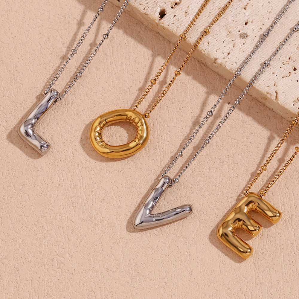 Gold Initial Necklace | Hypoallergenic 18k Gold-Plated Pendant 6