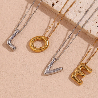 Gold Initial Necklace | Hypoallergenic 18k Gold-Plated Pendant 6