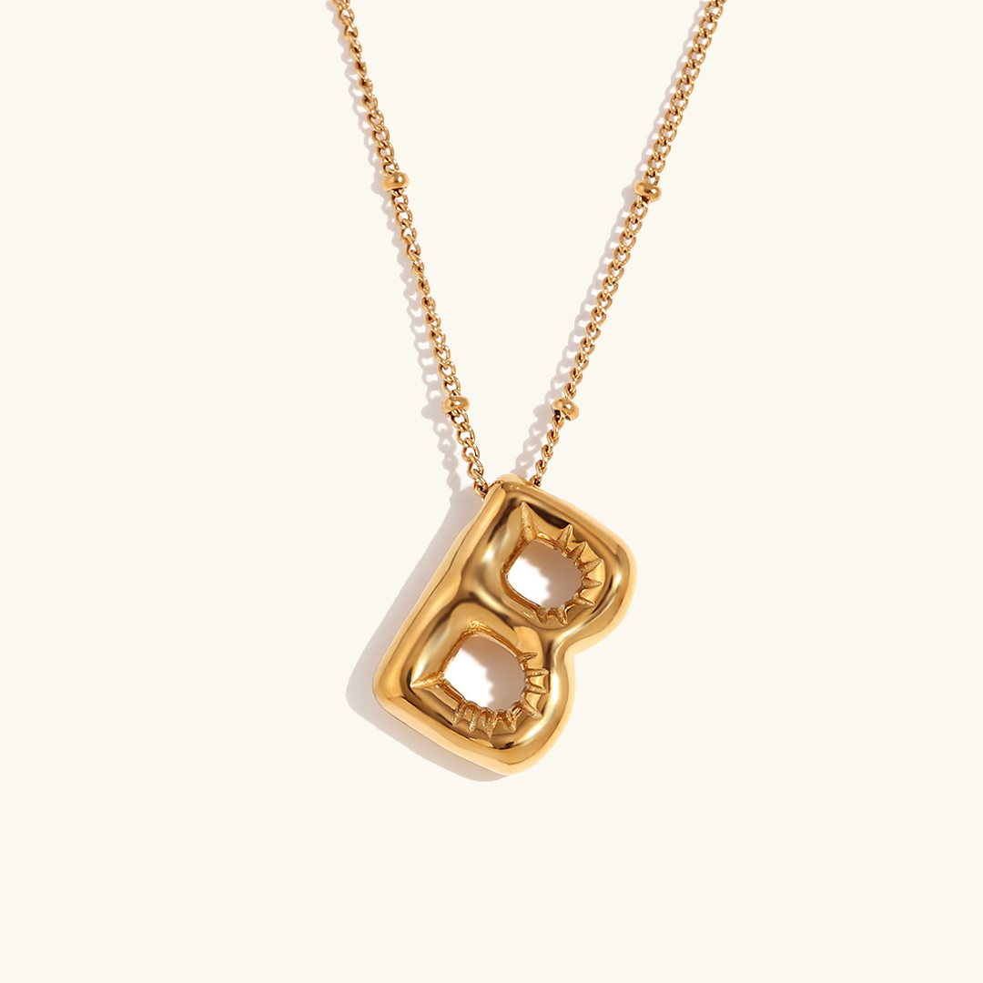 Gold Initial Necklace | Hypoallergenic 18k Gold-Plated Pendant 8