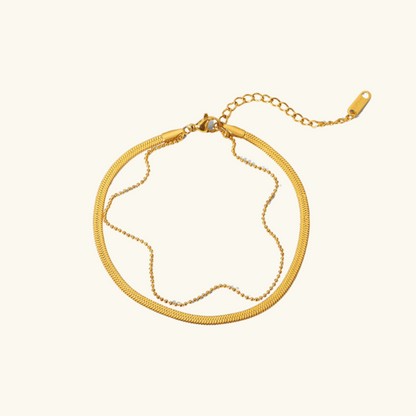 Gold Layered Anklet | Waterproof 18k Gold Multi-Layer Luxury 0