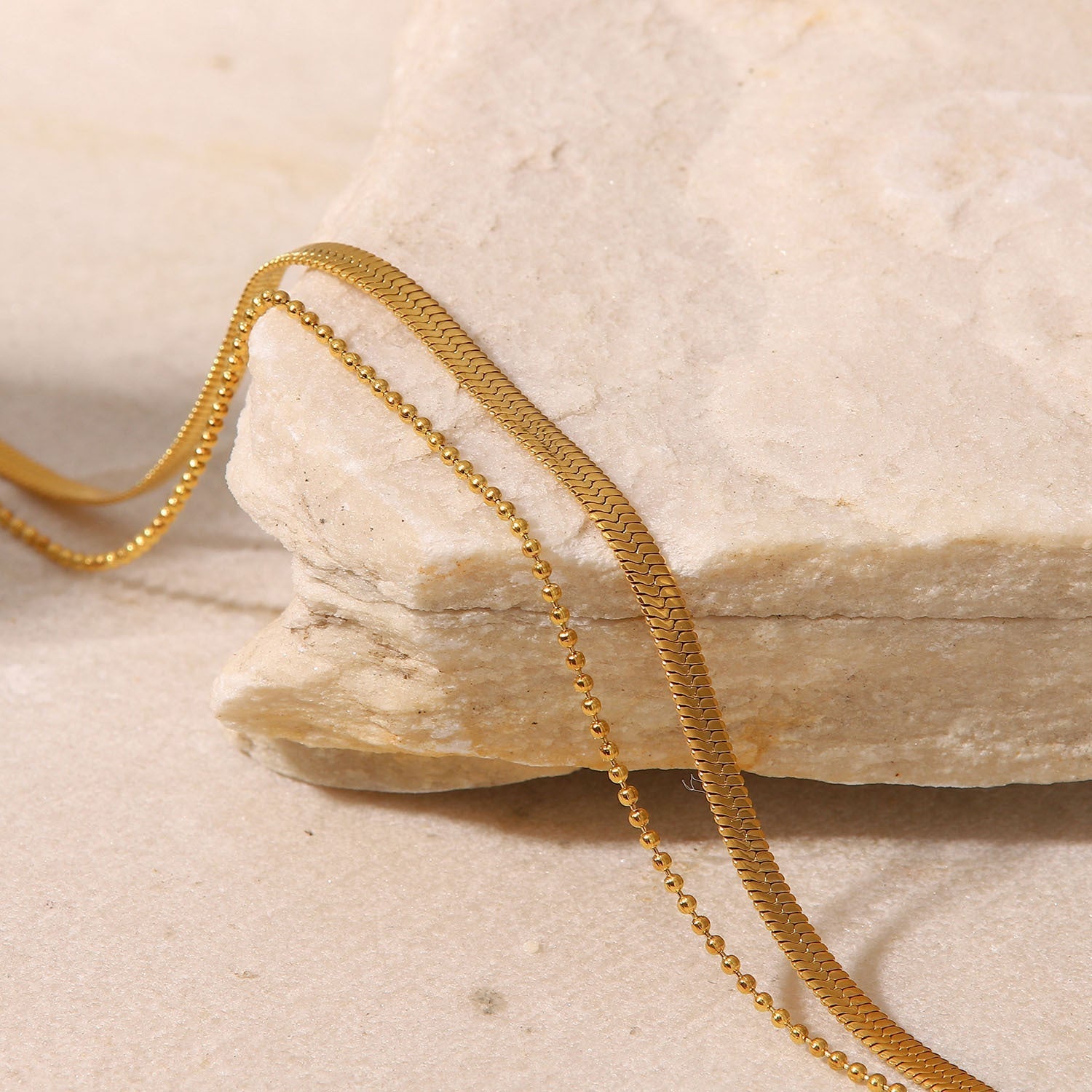 Gold Layered Anklet | Waterproof 18k Gold Multi-Layer Luxury 4