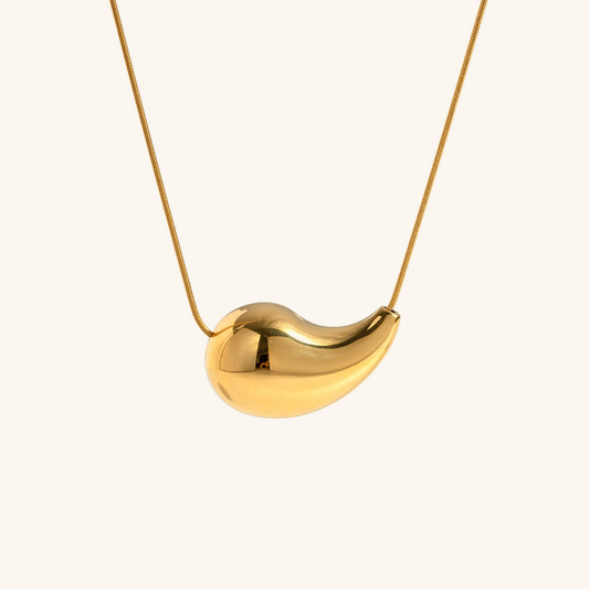 Gold Necklace | Hypoallergenic 18k Gold Plated Teardrop Design 0
