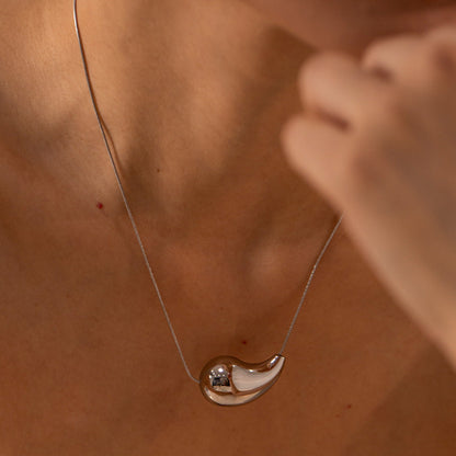 Gold Necklace | Hypoallergenic 18k Gold Plated Teardrop Design 3