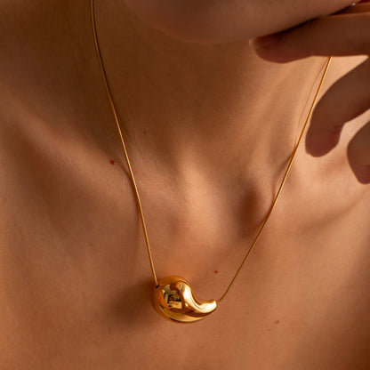 Gold Necklace | Hypoallergenic 18k Gold Plated Teardrop Design 4