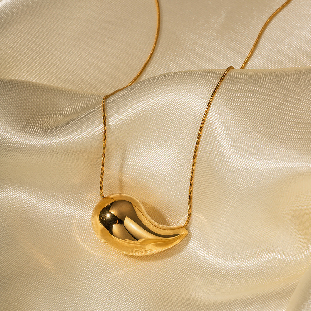 Gold Necklace | Hypoallergenic 18k Gold Plated Teardrop Design 5