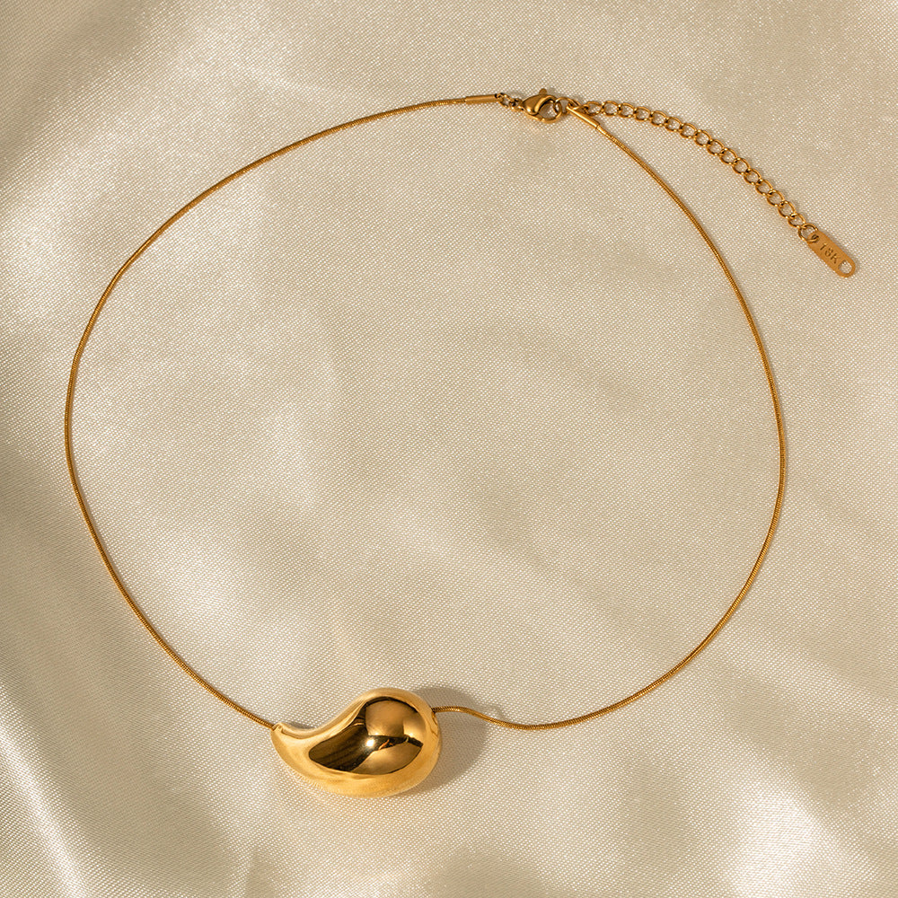 Gold Necklace | Hypoallergenic 18k Gold Plated Teardrop Design 6