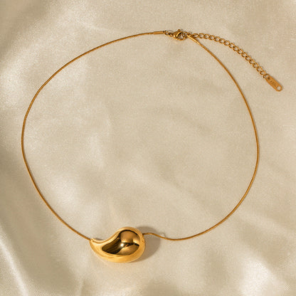 Gold Necklace | Hypoallergenic 18k Gold Plated Teardrop Design 6