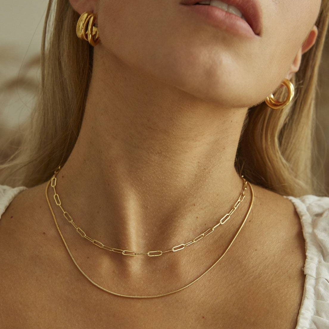 Gold Necklace | Tarnish Resistant Stainless Steel Chain with Vintage Elegance 2