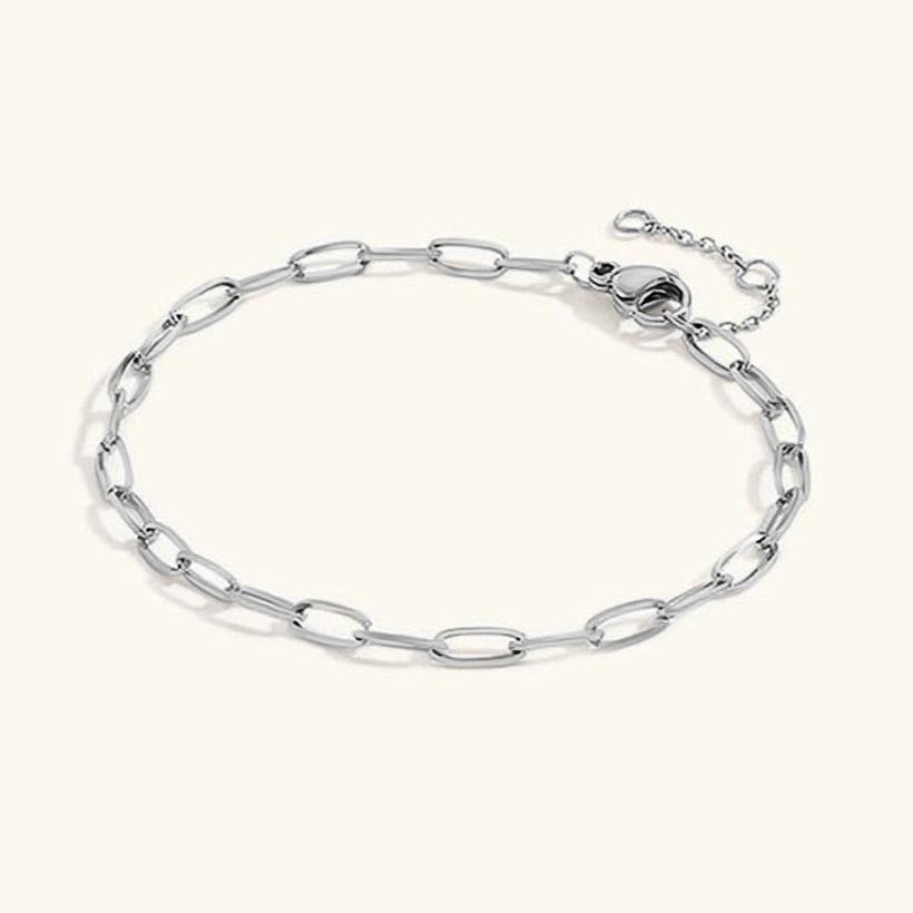 Gold Paperclip Chain Bracelet | Hypoallergenic Stainless Steel with Timeless Elegance 3