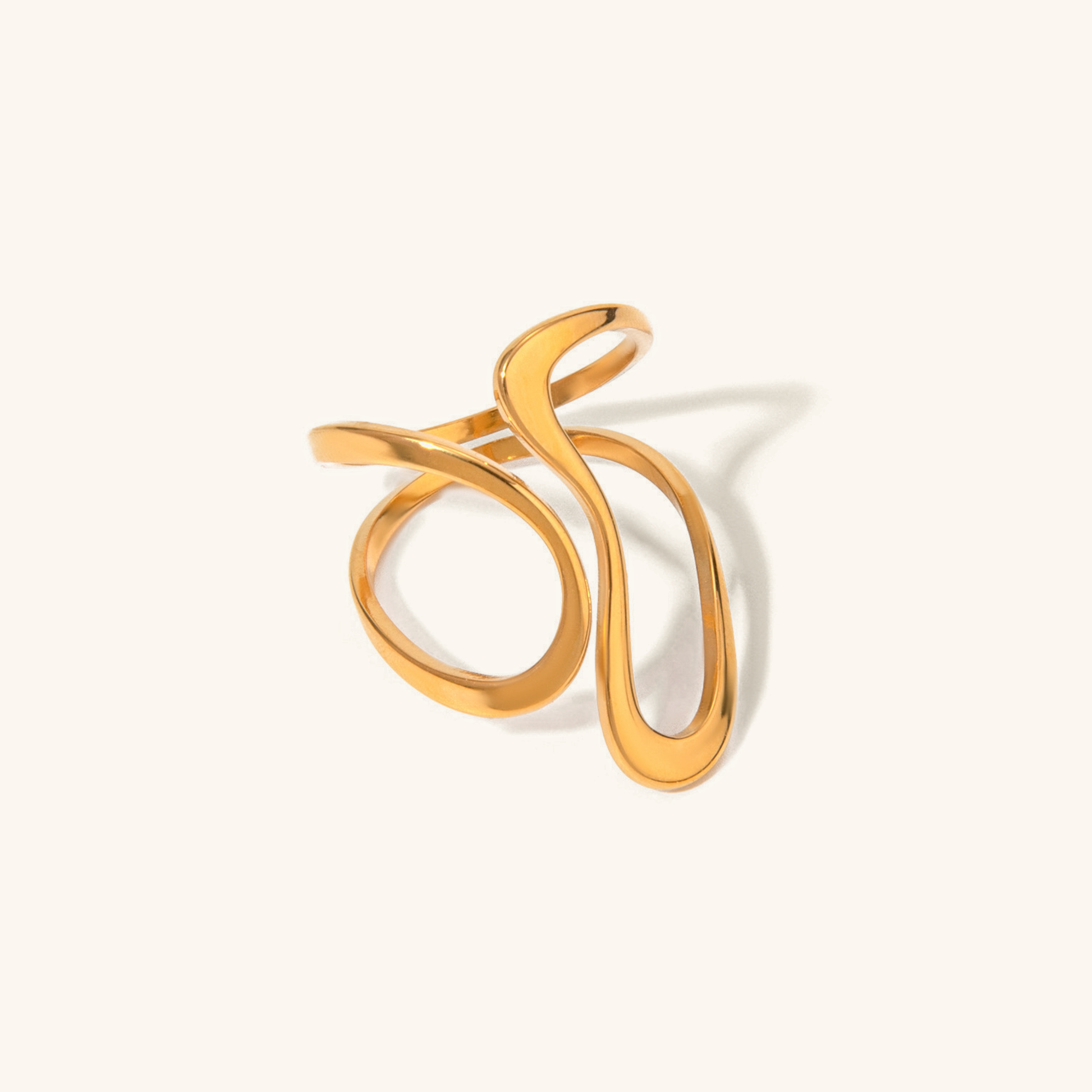 Gold Ring | Adjustable 18k Gold-Plated Minimalist Design for Women 0