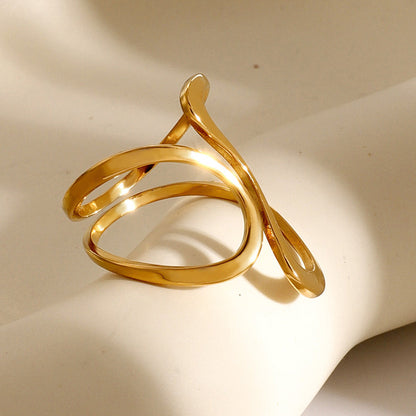 Gold Ring | Adjustable 18k Gold-Plated Minimalist Design for Women 5