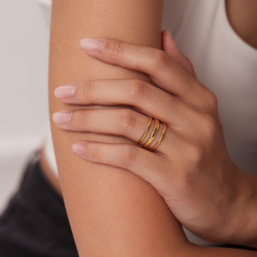 Gold Ring | Adjustable 3-Layer Hypoallergenic Design for Women 1