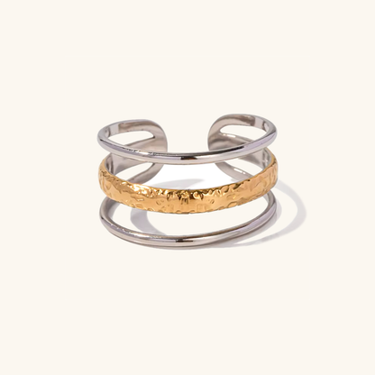 Gold Ring | Adjustable 3-Layer Hypoallergenic Design for Women 4