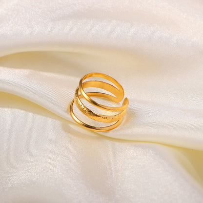 Gold Ring | Adjustable 3-Layer Hypoallergenic Design for Women 5