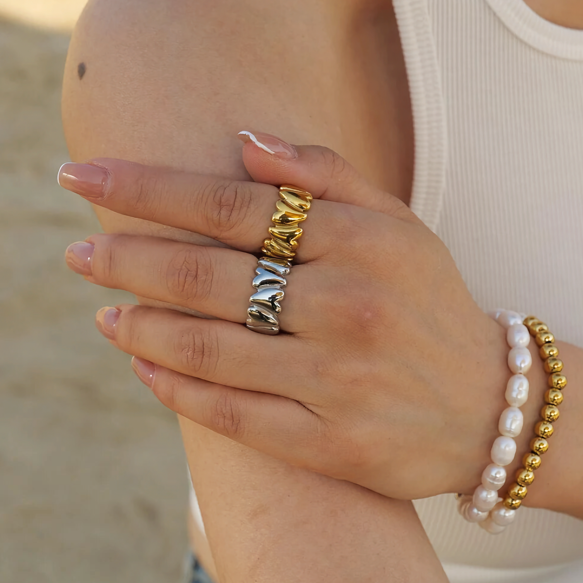 Gold Ring for Women | Ethically Sourced 18k Gold-Plated Stainless Steel 1