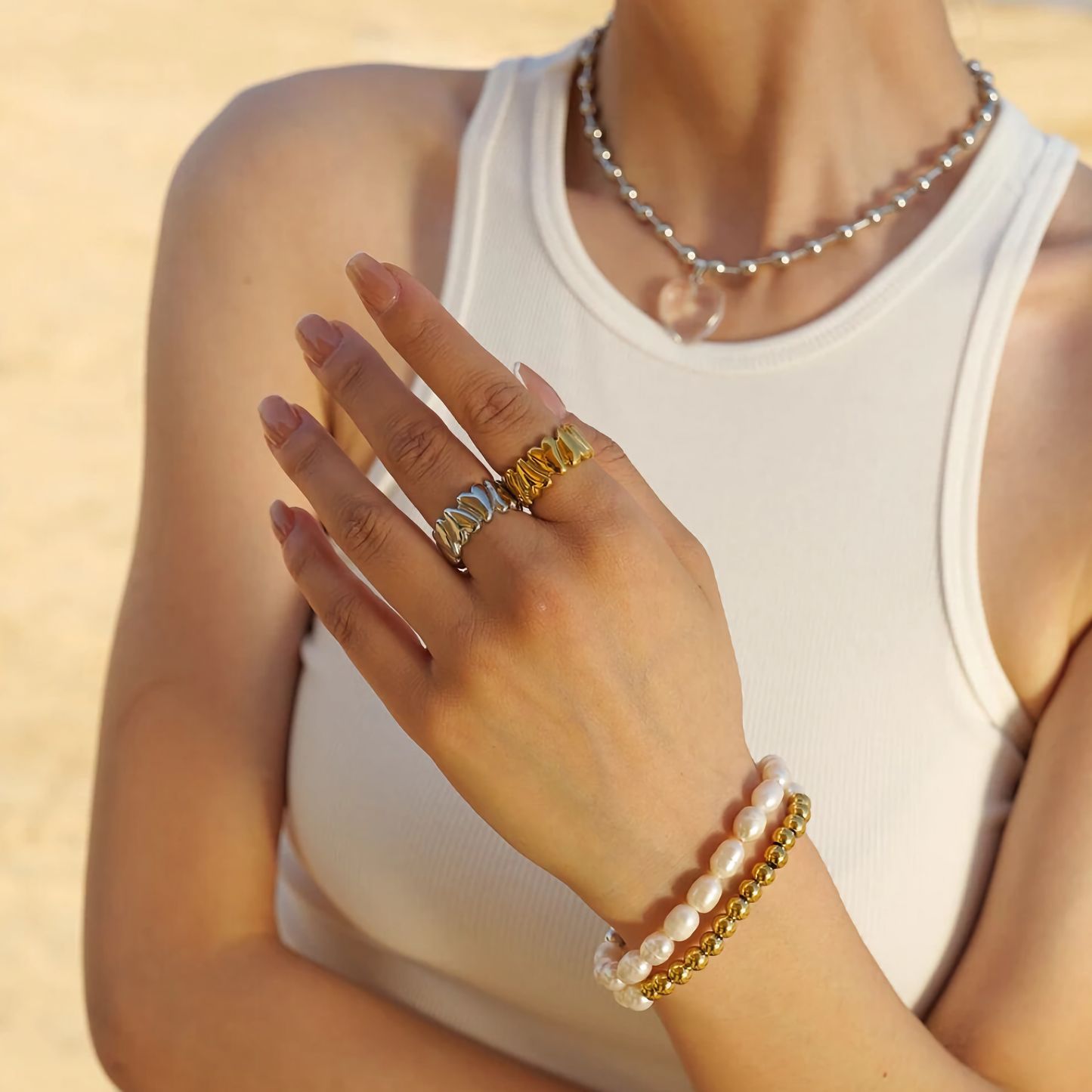 Gold Ring for Women | Ethically Sourced 18k Gold-Plated Stainless Steel 3