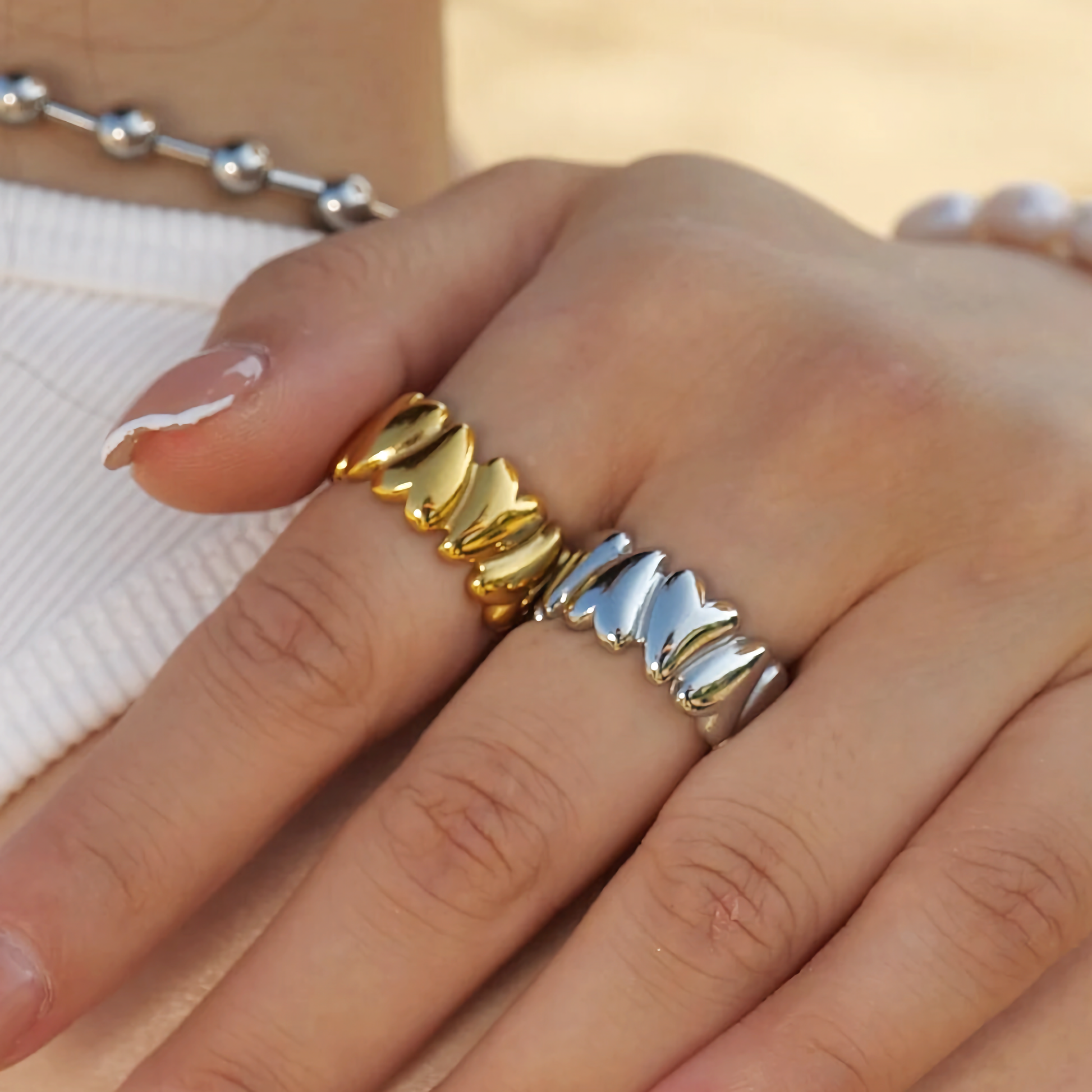 Gold Ring for Women | Ethically Sourced 18k Gold-Plated Stainless Steel 4