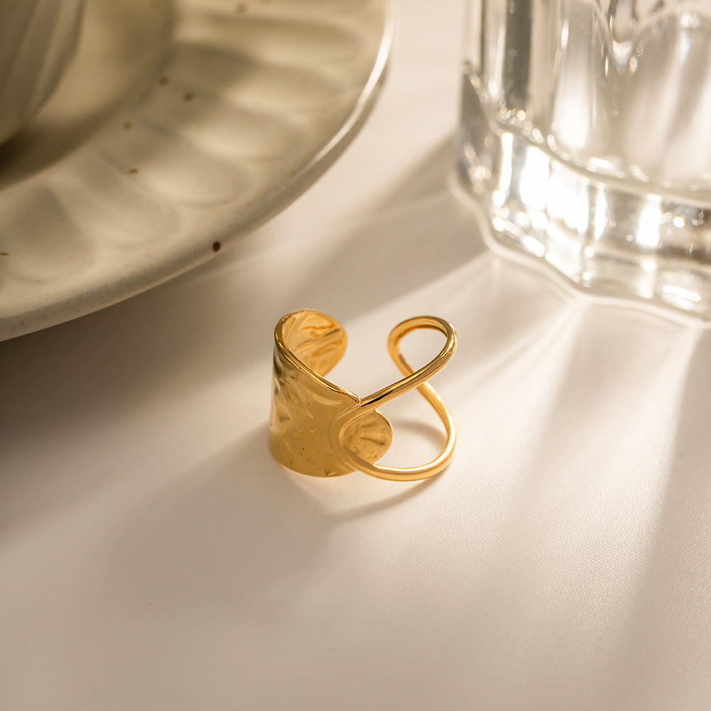 Gold Ring for Women | Minimalist Stainless Steel with 18k Gold Plating 3