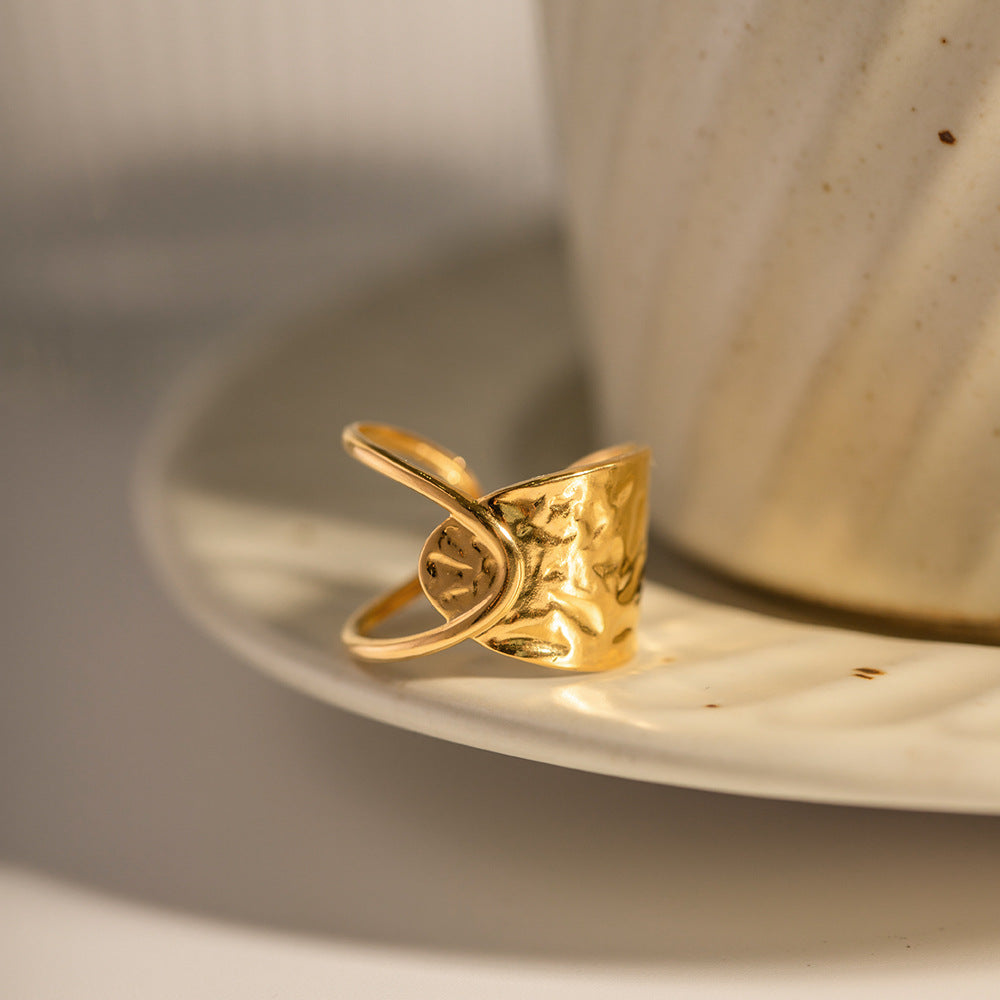 Gold Ring for Women | Minimalist Stainless Steel with 18k Gold Plating 5