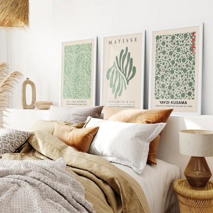 Sage Green Matisse Art Print Set of 3 Piece