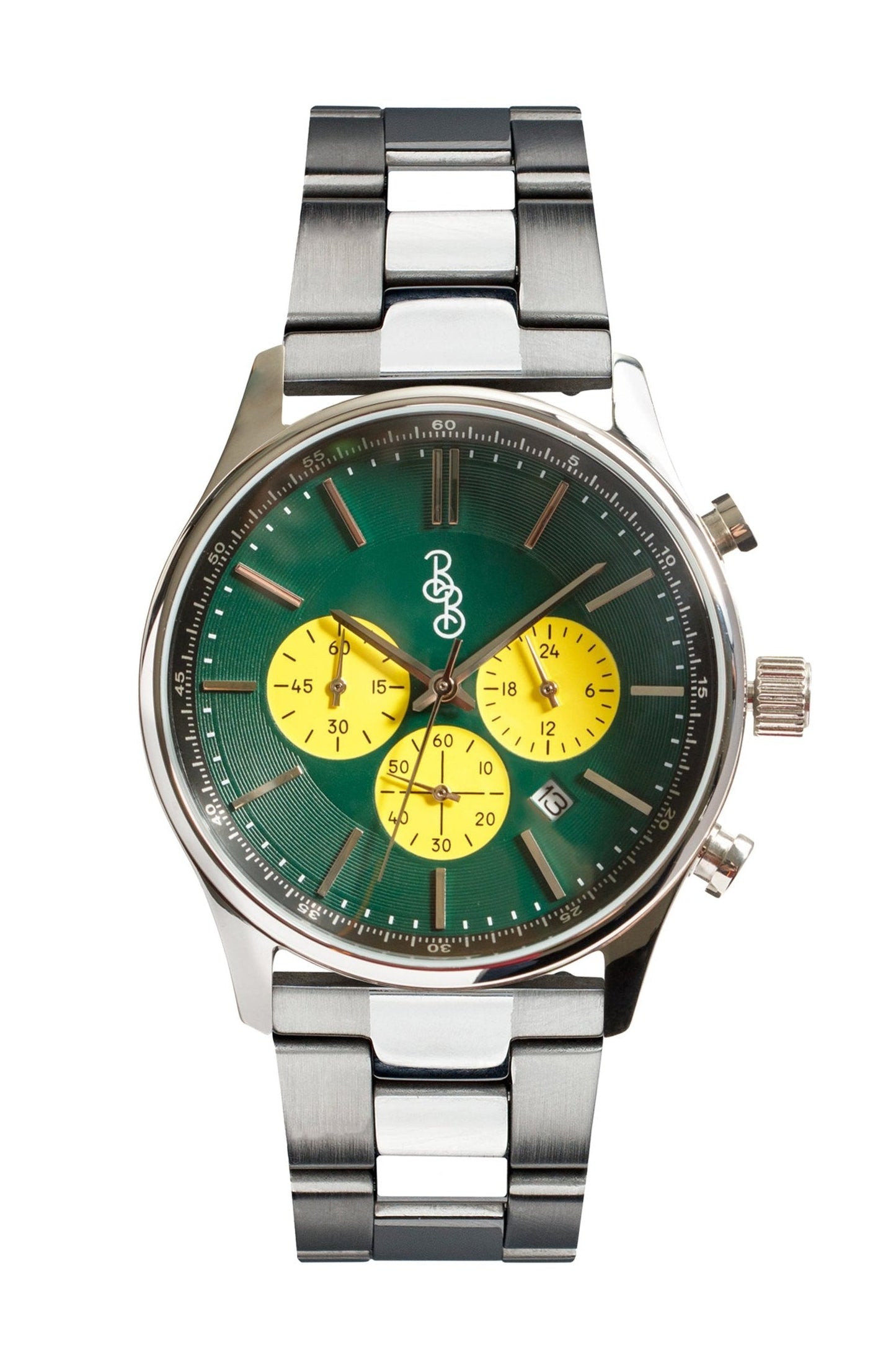 Zielono-żółty chronograf
