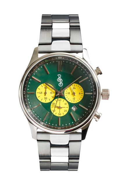 Zielono-żółty chronograf