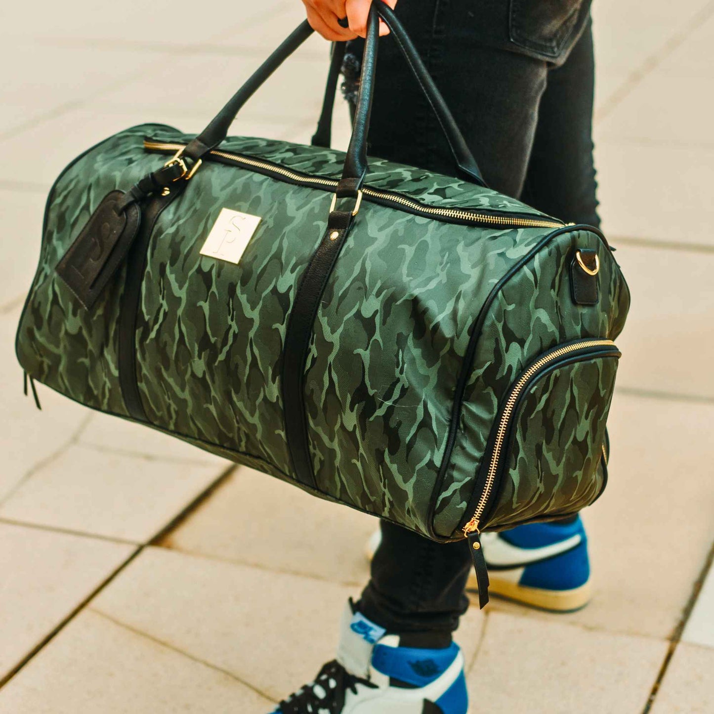 Mala de Viagem Weekender Camuflada Verde