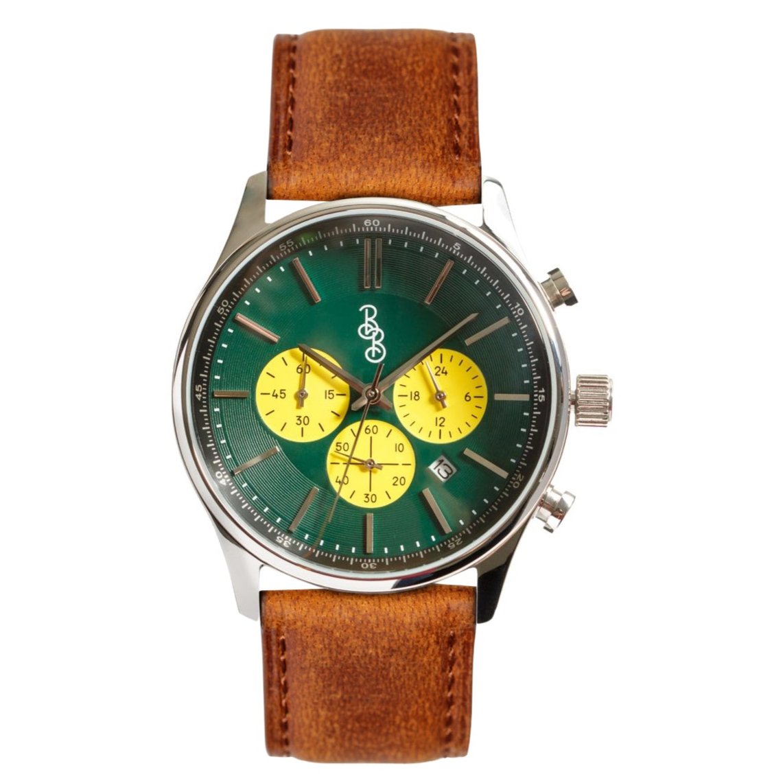 Zielono-żółty chronograf