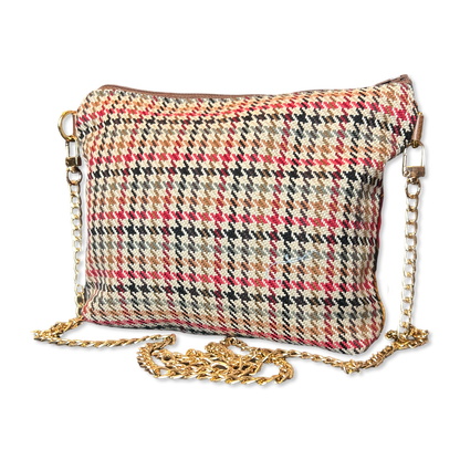 Harness Red Vintage Silk Scarf Crossbody Bag