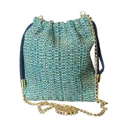 Fringe Harness Vintage Scarf Drawstring Crossbody Bag
