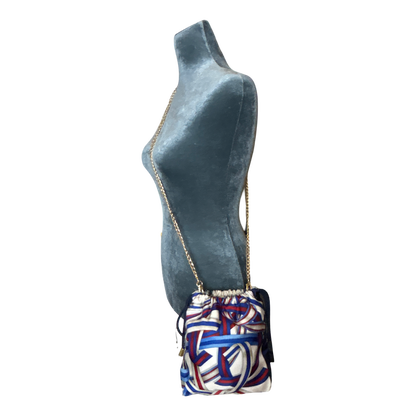Ribbons Vintage Scarf Drawstring Crossbody Bag