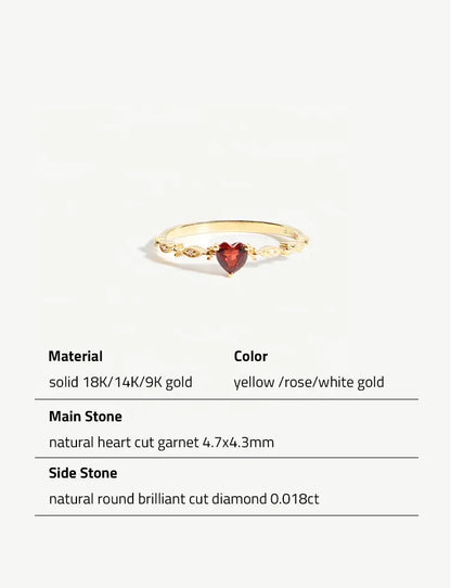 Guerilla Choice Royal Heart 18K Złoty Pierścionek Miłości