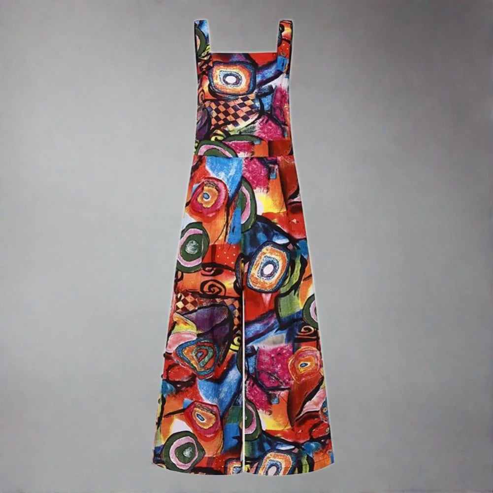 CALISTA | Abstracte open rug jumpsuit