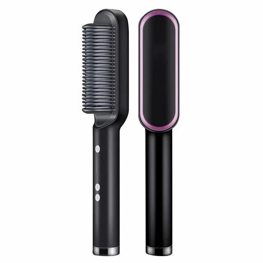 Hair Dryer Brush | 2-in-1 Straightening and Curling Tool with Heat Settings 0